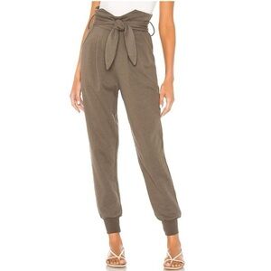 Revolve Tularosa Ember High Waisted Joggers Sz XS - Olive Green (belt included)